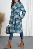 Vintage Checkered Printed Double Breasted Jacket