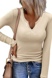 Slim Fit Knitted Long Sleeved T-Shirt