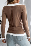 Fake Two-Piece Set Round Neck Long Sleeved T-Shirts