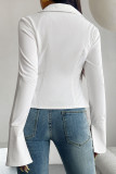 Pagoda Sleeve Solid Color Cardigan Shirt