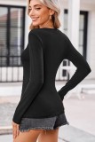 Slim Fit Knitted Long Sleeved T-Shirt