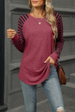 Striped Round Neck Long Sleeved T-Shirt