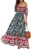 One Shoulder Bubble Sleeve Retro Dress