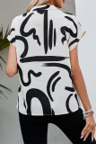 Bat Short Sleeve V-Neck Printed T-Shirt