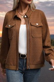Texture Inspired Casual Zipper Jacket