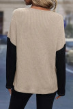 Lace Patchwork Hollow Loose Long Sleeved Top