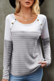 Round Neck Loose Long Sleeved Knitted Sweater
