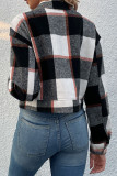 Vintage Plaid Printed Jacket Button Cardigan