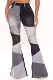 Large Size Retro Denim Flared Pants