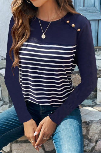 Simple Striped Long Sleeved T-Shirt