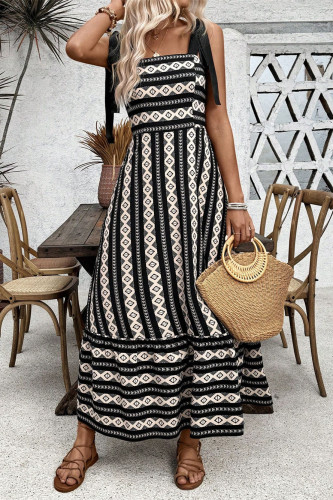 Ethnic Style Printed Sleeveless Dress