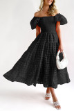 Summer One Shoulder Bubble Sleeve Dress