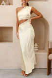 Lace Printed Off Shoulder Sleeveless Dress