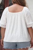 Large Size Square Neck Short Sleeved Shirt