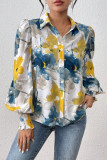 Lapel Bubble Long Sleeve Loose Shirt