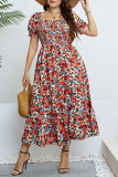 Summer Floral Print One Shoulder Dress