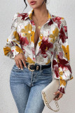 Lapel Bubble Long Sleeve Loose Shirt