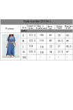 Solid Color Round Neck Short Sleeved Dress（ without belt)）