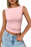 Solid Color Sleeveless Vest Hot Girl Top