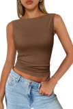 Solid Color Sleeveless Vest Hot Girl Top