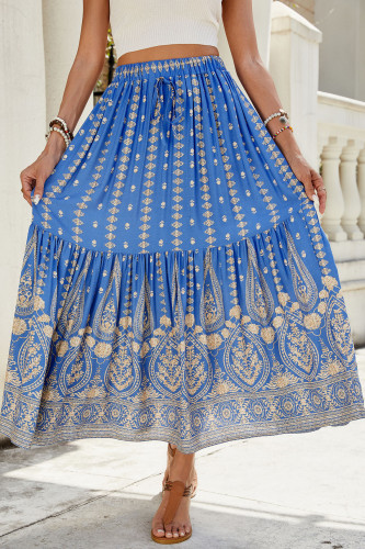 Summer Printed Seaside Vacation Skirt