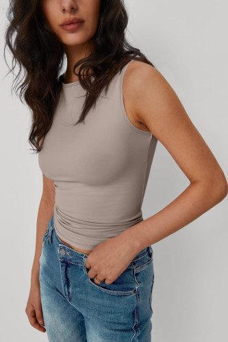 Solid Color Sleeveless Vest Hot Girl Top