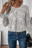 Round Neck Fashionable Loose Long Sleeved Top