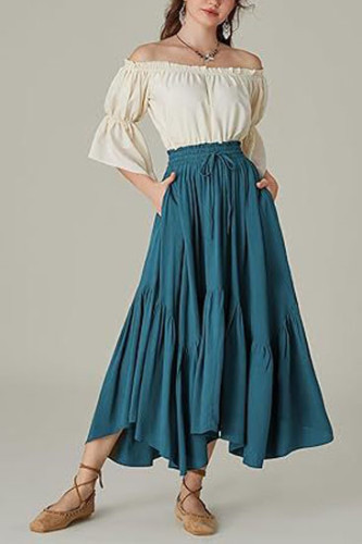 Cake Pleated High Waisted Skirt