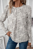 Round Neck Fashionable Loose Long Sleeved Top