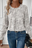 Round Neck Fashionable Loose Long Sleeved Top