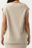 V-Neck Sleeveless Casual Loose Sweater Vest
