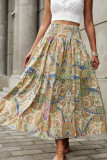Ethnic Style Leisure Beach Printed Skirt