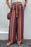 High Waisted Elastic Wide Leg Pants