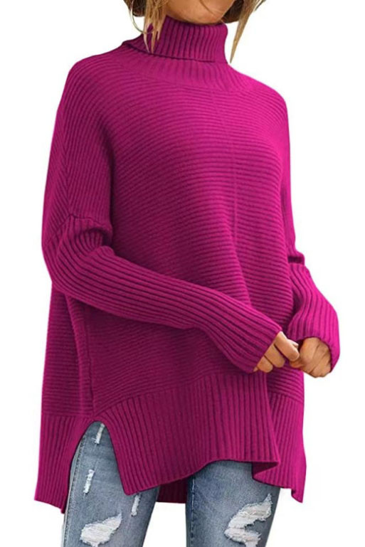 Bat Sleeve Loose Knit Long Sleeved Sweater