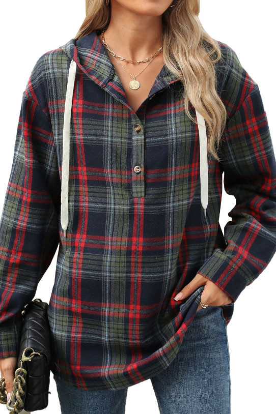 Checkered Loose Long Sleeved Shirt