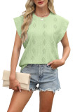 Jacquard Round Neck Loose Short Sleeve T-shirt