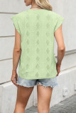 Jacquard Round Neck Loose Short Sleeve T-shirt
