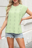 Jacquard Round Neck Loose Short Sleeve T-shirt