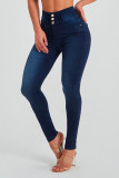 High Waisted Tight Elastic Jeans Denim Pants