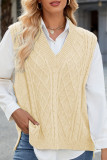 V-Neck Loose Fitting Vest Sweater