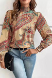 Lantern Long Sleeved Printed High Neck Shirt