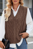 V-Neck Loose Fitting Vest Sweater