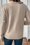 Love Print V-Neck Round Neck Knitted Sweater