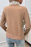 Embroidered Heart-Shaped Long Sleeved Sweater