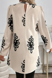 Long Sleeved Round Neck Floral Print Shirt