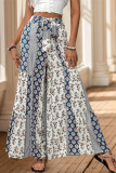 High Waisted Ethnic Style Casual Wide Leg Pants