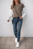 Fake Two Knitted Round Neck Hoodies