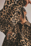 Leopard Print Retro Loose Cardigan Shirt