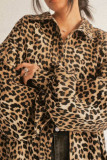Leopard Print Retro Loose Cardigan Shirt