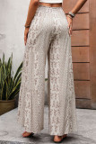 High Waisted Ethnic Style Casual Wide Leg Pants